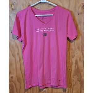 NWT Life is Good "The Little Things Are the Big Things" T-Shirt Women's Medium